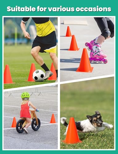 GHB Pro Agility Ladder 2 Pack and 7 Inch 12 Pack Soccer Cones 3 Carrying Bag