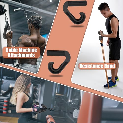 Neutral Grip Handles for Pull Up: Ergonomic Portable Hooks for Barbell Row Deadlift Resistant Bands for Home Gym Fitness Enthusiasts