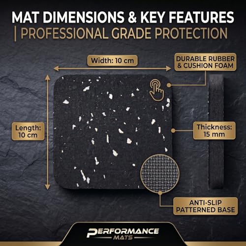 Treadmill Mat Pads,Walking Pad Mat for Bike Hardwood Floors&Carpet, 4 Pcs 3.94"x3.94"x0.6" Exercise Equipment Matt Hardwood,Rubber Foam Noise Reduce&Shocking Absorber Gym Floor Protector Padding