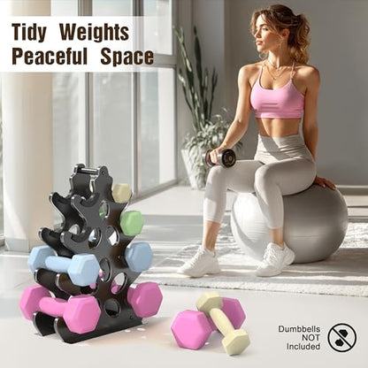 5-Tier | 4-Tier Dumbbell Rack Only Weight Racks For Free Weights Dumbbell Tower (No Dumbbells Rack Only) - size: 4-Tier Rack Only