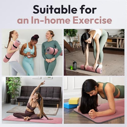 UMINEUX Extra Thick Yoga Mat, 6MM &10MM Yoga Mat Non Slip, POE Yoga Mats for Women Men, 72"x24", Great for Workout, Yoga, Pilates, Fitness & Floor Exercises
