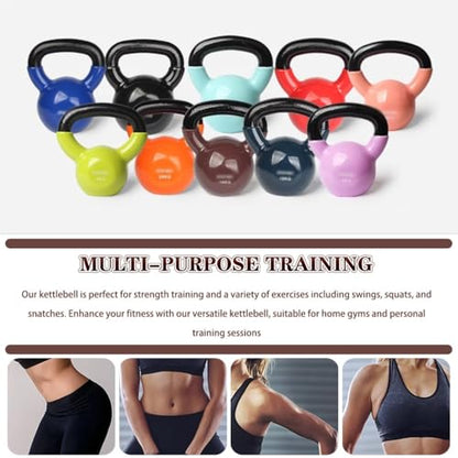 Kettlebell Weights for Women Home Fitness Competitive Kettle Bells, Solid Cast Iron for Gym Kettle Ball, Strength Training Equipment, Squat/Swing/Lunge(Yellow-green-4kg)