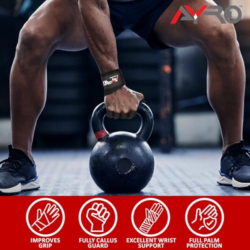 AYRO Workout Gloves for Men & Women – Gym Gloves for Men, Weight Lifting Gloves, with Wrist Support, Breathable Palm Padding, Non-Slip Grip – Ideal for Gym, Fitness, Cross Training, Cycling Gloves