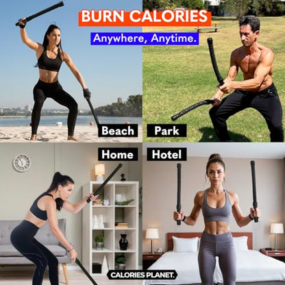 X1 Weighted Ropeless Battle Rope for Home Gym, Workout Exercise Rope for Strength Building, HIIT and Low-Impact Aerobic Training for Men & Women