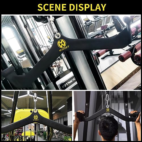 LAT Pulldown Attachment,Back Tricep Bar Strength Training,Handle Grips LAT Pull Down Bar Press Down Exercises,Cable Machine Accessories, Cable Back Attachments for Home Gym - style: Style 1+3