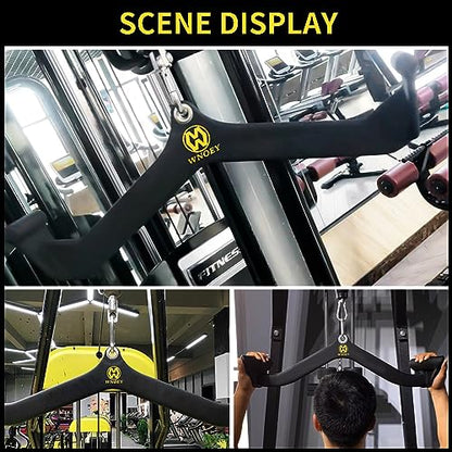 LAT Pulldown Attachment,Back Tricep Bar Strength Training,Handle Grips LAT Pull Down Bar Press Down Exercises,Cable Machine Accessories, Cable Back Attachments for Home Gym - style: Style 1+3