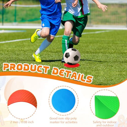 6 Pcs Poly Spots Markers Sports Training for Gym Floor Soccer Basketball Speed Agility Training Field Marking Equipment