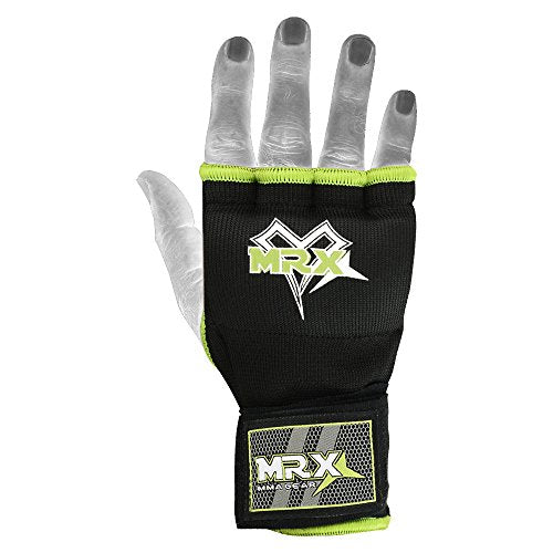 MRX Boxing Hand Wraps Inner Gloves for Punching – Knuckle and Fist Protection – Elasticated Padded Under Mitts with Quick Long Wrist Wrap – Great for MMA, Muay Thai, Kickboxing & Martial Arts Training