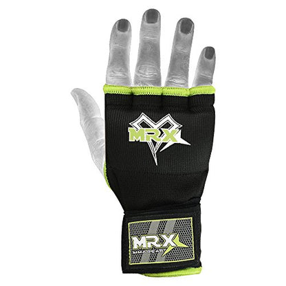 MRX Boxing Hand Wraps Inner Gloves for Punching – Knuckle and Fist Protection – Elasticated Padded Under Mitts with Quick Long Wrist Wrap – Great for MMA, Muay Thai, Kickboxing & Martial Arts Training