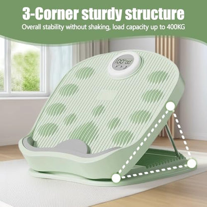Slant Board Calf Stretcher, Adjustable Incline Stretching Board with Non-slip Base, Leg Slimming Board for Foot Leg Hamstring Knees Ankle Heel Stretching Training - color: Green