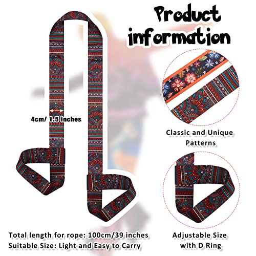 Skylety 2 Pcs Roller Skate Leash Adjustable Stretching Skate Boot Shoulder Strap Carrier for Child Women Men Skating - style: Bohemia Style