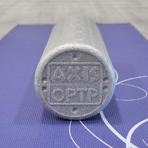 OPTP Silver AXIS Moderately Firm Foam Roller – Round, Silver, 18" x 6" - size: 18" x 6" Round
