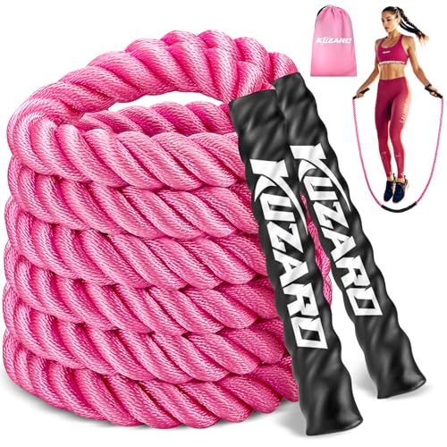 Jump Rope, Weighted Jump Rope for Women, Heavy Jump Ropes for Fitness, Home Gym Exercise Equipment, Adult Skipping Rope for Improve Strength, Weight Loss, Boxing Training,Total Body Workout Equipment - color: Pink 1.5lb