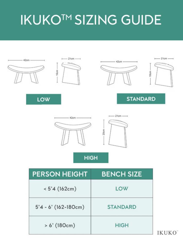 Meditation Bench IKUKO, Travel Yoga Stool, Walnut, Low Height - color: Dark Walnut, size: Low Height (6 inches)