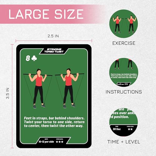 BREAKING LIMITS Pilates Workout Cards Deck - Body Weight Exercise Cards for Home Workouts - Fitness Cards for Men & Women - Body Deck for Weightlifting - Pilates Workout Card Games (Pilates Bar)