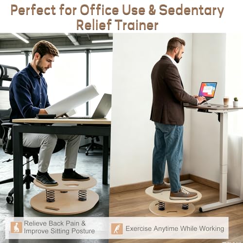 Balance Board & Wobble Board with Spring System, Proprioception Trainer for Physical Therapy, Rehabilitation, Posture & Coordination, Balance Board for Adults, Seniors & Kids