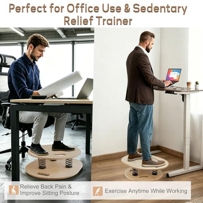 Balance Board & Wobble Board with Spring System, Proprioception Trainer for Physical Therapy, Rehabilitation, Posture & Coordination, Balance Board for Adults, Seniors & Kids