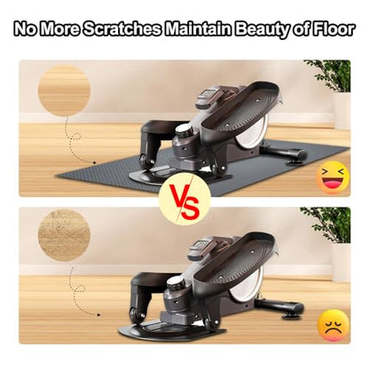 Non-Slip Mat, Apply to Under Desk Elliptical Peddler While Sitting, Perfect for Electric Seated Foot Pedal Exerciser, Enhanced Stability & Floor Protection