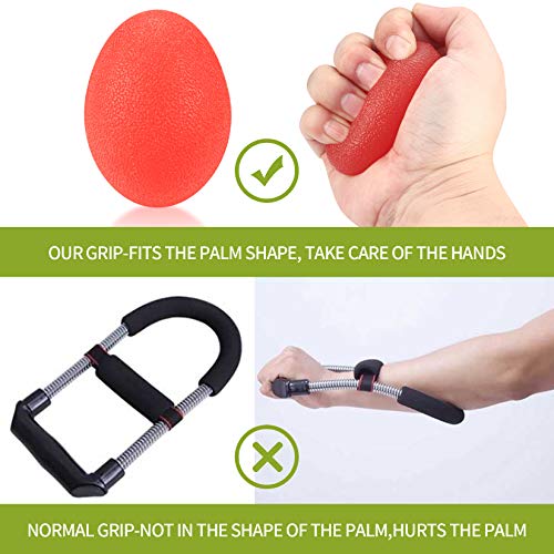 3 Pcs Hand Grip Strength Balls with 2 Pcs Finger Strengthener, Wrist Grip Strengthener Trainer, Stress Relief Balls Trainеr Hand Balls, Hand Exerciser Squeezer for Adults Hand Workout