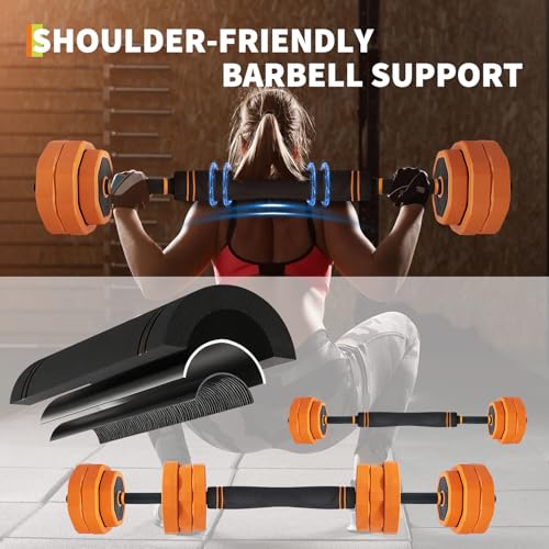 GarveeLife 4-in-1 Adjustable Dumbbell Set, Weight Set Used as Dumbbell, Barbell, Kettlebells & Push up Stand, Home Gym Fitness Exercise Equipment for Men Women - size: 88 LBS