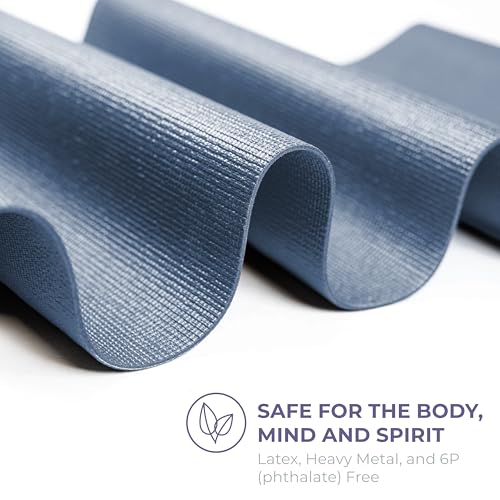 Voyage Yoga Mat, 10 Pack, 72" x 24" Professional Studio and Gym Bulk Yoga Mats, 5mm Thick, Durable, Anti-Tear, Non Slip Fitness and Exercise Mats - color: Slate