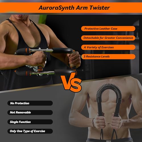 Twister Arm Trainer, Adjustable Chest Workout Equipment with 6 Resistance Levels Springs (30-160 Lbs), Arm Trainer for Men & Women, Detachable Home Gym Fitness Trainer with Anti-Slip Handles - color: Orange 30-60, 90-120, 120-160 lbs