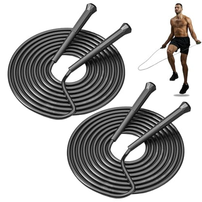 10 ft Speed Jump Rope with Handle, Adjustable Skipping Rope for Men Women, 3 oz Ultra-light Professional Fitness Boxing Cross Fit Exercises Gym Cardio Endurance Training Lovers (Black)