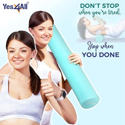 Yes4All EVA Firm Foam Roller for Back - Round Back Roller for Exercise, Yoga & Pilates 12/18/24/36 inch