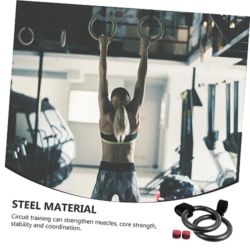 YARNOW 2pcs Sturdy Gymnastics Ring Workout Equipment for Women Portable Tension Ring Exercise Home Fitness Gear