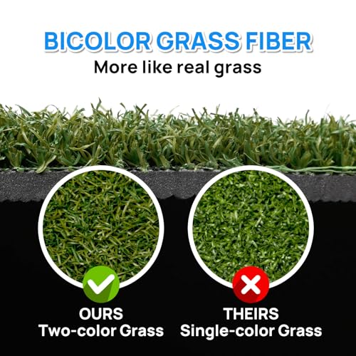 Softball Pitching Mat - 10' X 3' Indoor/Outdoor Training Aid with Pitching Mound - Ideal for Skill Development & Practice - High Traction, Premium EVA Pitching Mound-Green/Red - color: ‎Green