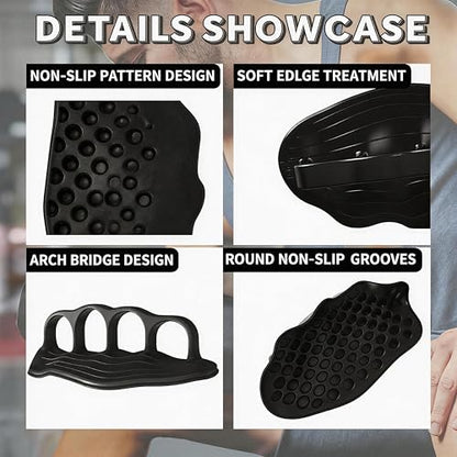 Anti-Slip Workout Grips, Charcoal Gray Gym Grips for Men Women, Anti-Slip Palm Protector Pads for Weight Lifting, Deadlift, Pull Up Bar, Strength Training