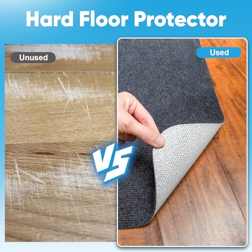 Office Chair Mat for Hardwood Floors - 55"x35" Anti-Slip Large Computer Gaming Chair Mat - for Office Home Gym Wood and Tile Floor, Easy Clean Floor Protection Office Rug - Dark Grey