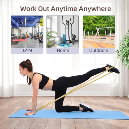Sportneer Resistance Bands for Working Out: Pull Up Bands 5-130lb 5 Levels Exercise Bands Workout Bands Set with Handles & Door Anchor Pull Up Assist Bands for Men Women Resistance Training