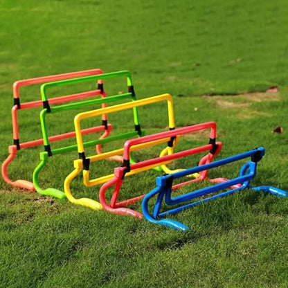 5Pcs Agility Training Hurdles Adjustable Speed Obstacles for Football Soccer Basketball Running Games