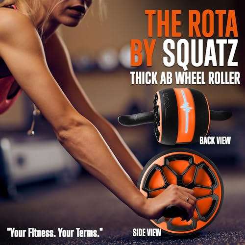 Digital Ab Roller Wheel - Ultra Wide Ab Wheel with Pilates Mat, for Abdominal and Core Strength Training with Exercise Program, With Rubber Handles, Overall Strength Builder for Men and Women