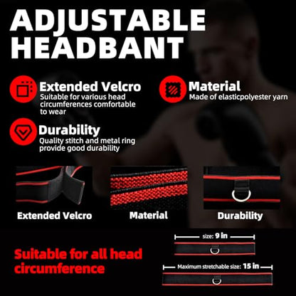 Boxing Reflex Ball Headband Set - 4-Pack Reflex Balls with 2 Adjustable Headbands for Boxing & MMA, Perfect for Improving Reaction Speed, Timing, Accuracy, Focus and Hand-Eye Coordination