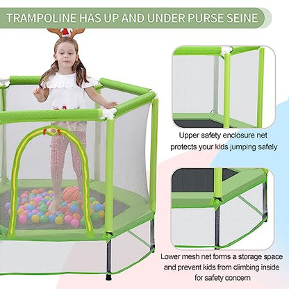 Trampoline, Portable Foldable Trampoline in-Home Mini Rebounder with Adjustable Handle, Exercise Trampoline for Adults, 40" Max Load 330lbs (Green)