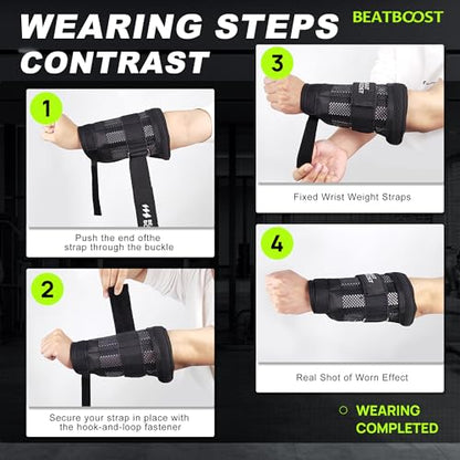Ankle Wrist Weights 5lb/10lb/15lb/20lb/25lb/30lb Adjustable Leg Arm Weights with Steel Plates Weight for Running Workout