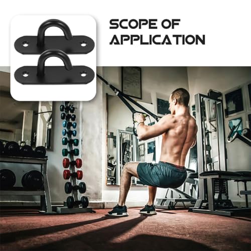 BESPORTBLE 4pcs Stainless Steel Wall Anchor Hooks Resistance Band Anchor Heavy Duty Gym Hangers for Home Workout Exercise Station Strap Ceiling Mount