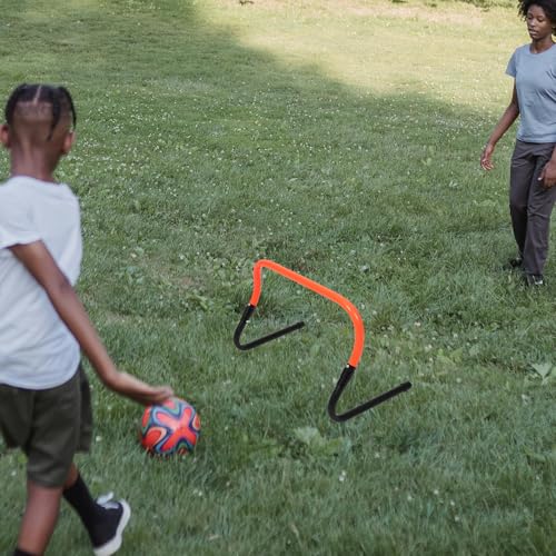 Toyvian Adjustable Height Speed Hurdle for Football Training, Wear-Resistant PVC Plastic Agility Hurdle, Foldable Mini Soccer Training Equipment for Athletes