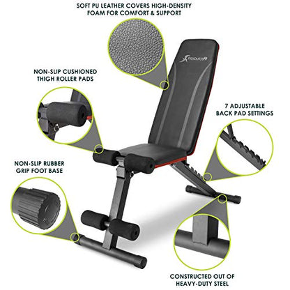 ProsourceFit Weight Bench for Weight Training and Full Body Workout for Home and Gym Fitness