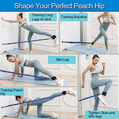 Booty Resistance Band Glute Kickbacks Cable for Legs, Glutes, Abs, Hip Workouts and Baseball Softball Training Bands with Carry Bag