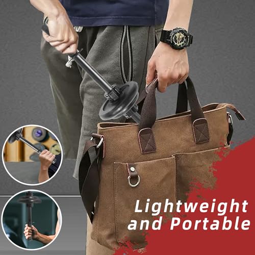 Forearm Wrist Exerciser Strengthener: Adjustable Arm Strength Trainer Grips for 1in Standard Weight Plates - Grip Handles for Forearm Strength Workout Training
