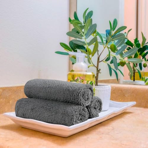 Orighty Microfiber Washcloths Bulk Towels Set 100 Pack, Highly Absorbent and Soft Feel Face Cloths, Multi-Purpose Wash Cloths & Hand Towels for Bathroom, Hotel, Spa, and Gym, 12x12 Inch, Grey - color: Grey