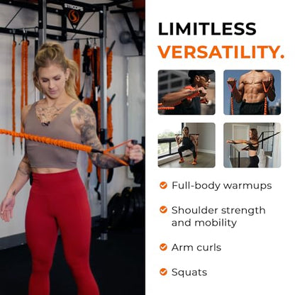Cuff Performance Slastix Resistance Bands | Safety Sleeve Exercise Bands for Strength Training, Full Body Workouts for Home and Gym Fitness - size: Very Heavy