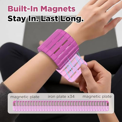 Magnetic Ankle Weights for Women Men Set of 2 (1 lb Each) Adjustable Wrist Weights for Pilates, Yoga, Workout and Daily Training