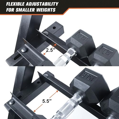 3-Tier Dumbbell Rack Multilevel Weight Storage Organizer for Home Gym, Weight Rack for Dumbbells, Kettlebells, (Rack Only)