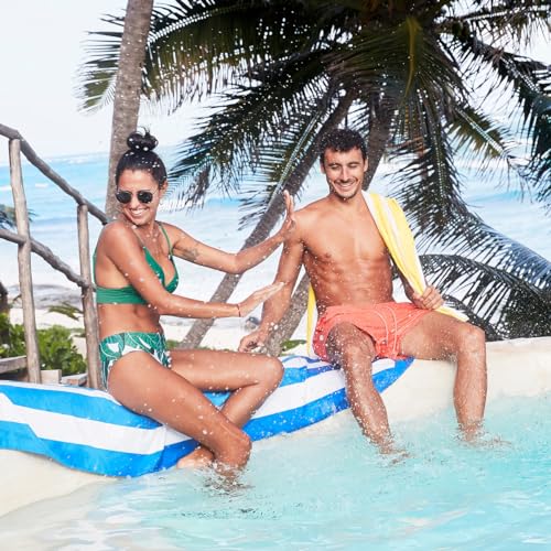 Dock & Bay Beach Towel - Quick Dry, Sand Free - Compact, Lightweight - 100% Recycled - Includes Bag - Cabana - Blue - Extra Large (200x90cm, 78x35) - color: Cabana - Blue, size: Extra Large (200x90cm, 78x35")