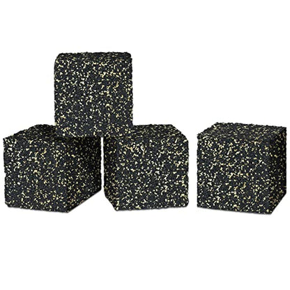Subwoofer Isolation Pad - 4 Pcs 2 X 2 X 2 Inches Bass Reduction Floorstanding Speakers Mat Riser - Thick Large Rubber Cork Anti Vibration Pads for Heavy Machine Equipment Studio Monitor Stands