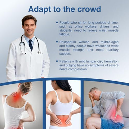 Back Stretcher for Lower Back Pain Relief, Adjustable Lumbar Traction Device, Ergonomic Spine Board with Acupressure Points, Back Massager for Spinal Decompression and Scoliosis